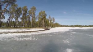 Койра 13 по мокрому снегу с водой