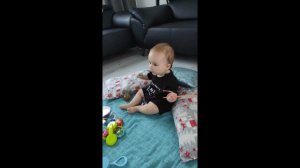 Adorable baby shows promising drumming talent