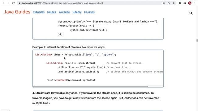 Java Stream API Interview Questions And Answers