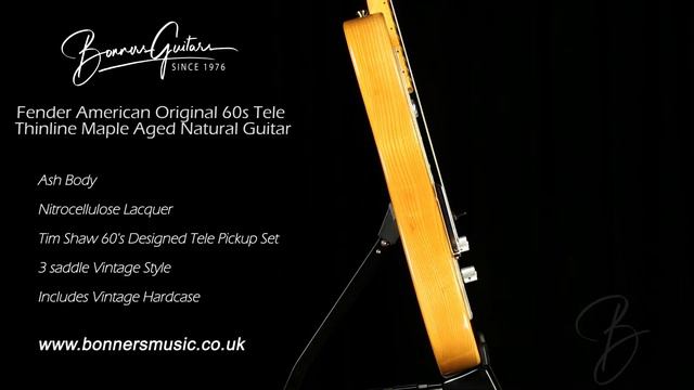 Fender American Original 60s Tele Thinline Maple Aged Natural Guitar | Bonners Guitar Store смотреть онлайн
