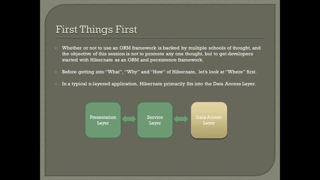 Code Walkthrough Hibernate - First Things First смотреть онлайн