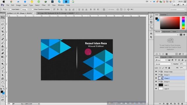 How to Create a 3D Business Card | Photoshop Tutorial смотреть онлайн