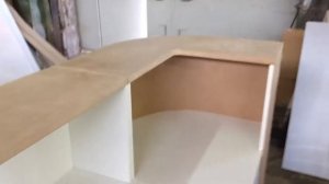 Производство. Стойка ресепшн. Подготовка к покраске.