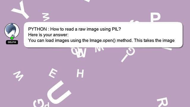PYTHON : How to read a raw image using PIL? смотреть онлайн
