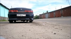 Копия прямоточного глушителя Apexi N1 на Toyota MARK II 1G-FE Beams