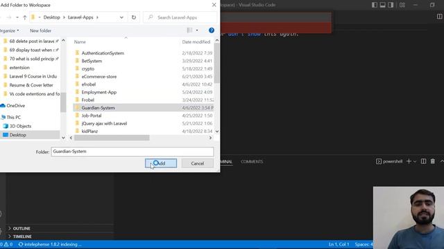 (13) Create workspace in Visual Studio Code for Laravel Development