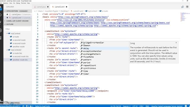 Language Support for Apache Camel in VSCode Feature Tour - v0.0.11 смотреть онлайн