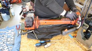 Disassembly of Husqvarna 235R Brushcutter for spare parts
