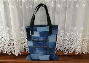 Сумка из старых джинсов #7.