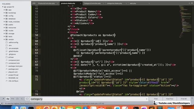 Laravel 10 Tutorial #46 | Create Ecommerce | Products Module (III) | Display Products in Admin Pane смотреть онлайн