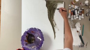 Урок 2 подмалевок масленными красками . Рисуем слона