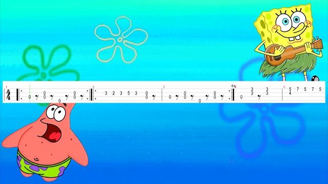 Sponge Bob на укулеле + табы смотреть онлайн