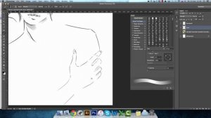 Drawing in Photoshop on photo on a graphic tablet Wacom