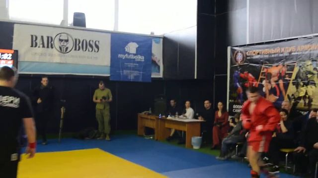 Колесников Игорь 2 бой до 68 кг, чемпионат по Боевому Самбо