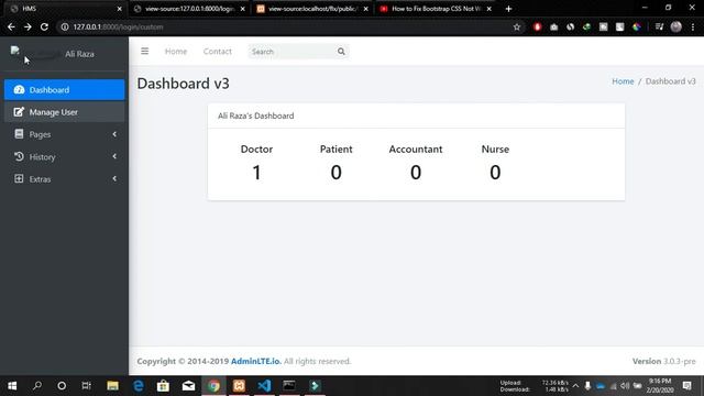 bootstrap styling doesn't work in laravel project