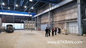 Монтаж и испытания кран-балки 10 т пролет 22,5 м с галереей вдоль моста. (Производитель: "БТ КРАН")