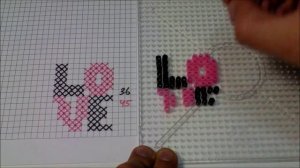 Термомозаика  Брелок LOVE из термомозаики