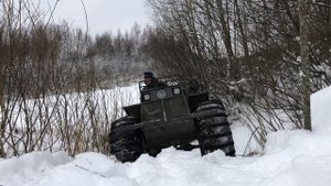 КАРАКАТ В КРУТОЙ СНЕЖНЫЙ ПОДЪЕМ