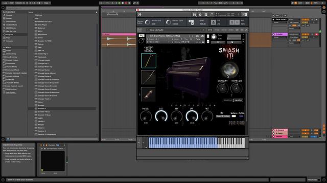 PAIN PIANO Kontakt library - One Click Cinematic Slams using Piano Smasher function