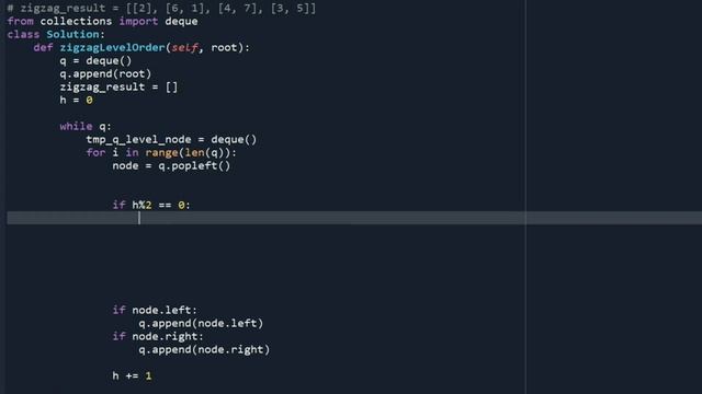 Binary Tree Zigzag Level Order Traversal - BFS - Python смотреть онлайн