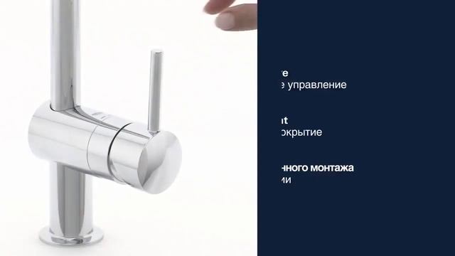 Смеситель с выдвижным изливом для кухни GROHE MINTA 32918000 смотреть онлайн