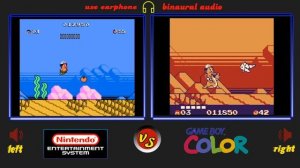 Hudson's Adventure Island 3 NES VS Game Boy Adventure Island 2/side by side comparison graphics