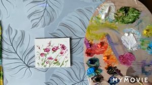 Рисуем миниатюру маслом ЦВЕТЫ??