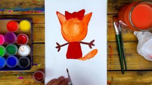 Как нарисовать КАРАМЕЛЬКУ рисуем МУЛЬТИК красками ГУАШЬ.mp4