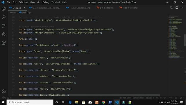 Laravel Student Information System Part 47 ( Class Schedule and Teacher  PDF Generate) PDF