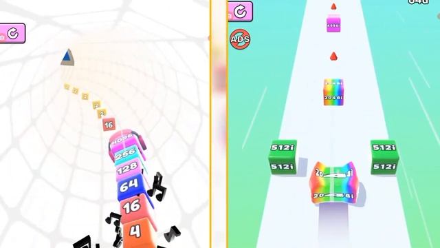 ⛹️Jelly Run 2048 (New Update) vs jelly tube run 2048 Gameplay Walkthrough Mobile смотреть онлайн