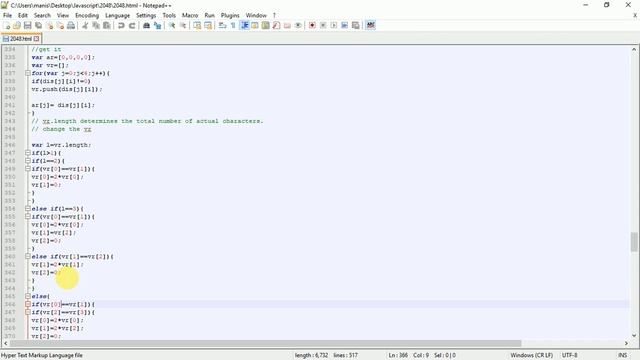 2048 game in javascript