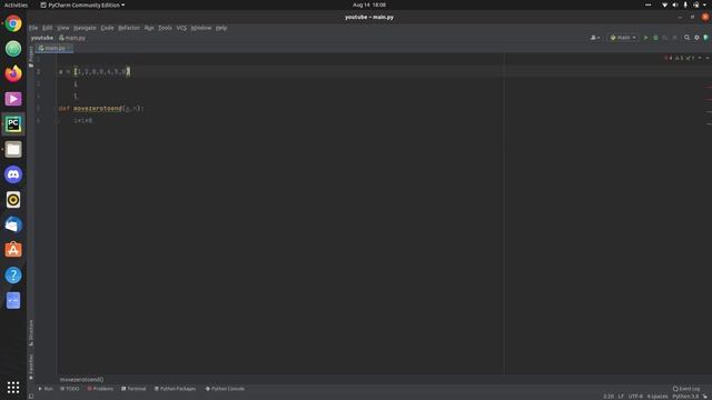 Move zero to end (Python Solution) Segregation logic смотреть онлайн