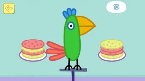 Peppa Pig Попугай Полли мини-игры: Повторялки, Кормление и Прятки с попугаем Поли