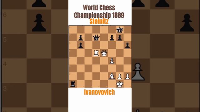 World Chess Championship 1889 Ivanovich vs Steinitz game 1