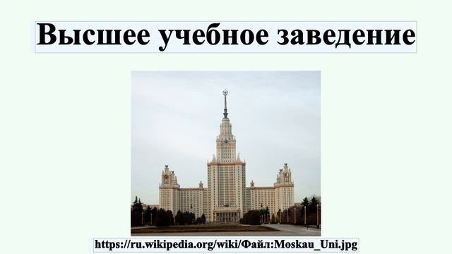 Высшее учебное заведение