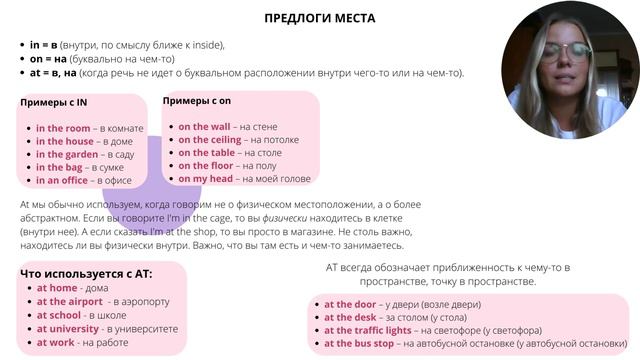 Урок 8. Предлоги at/ in/ on