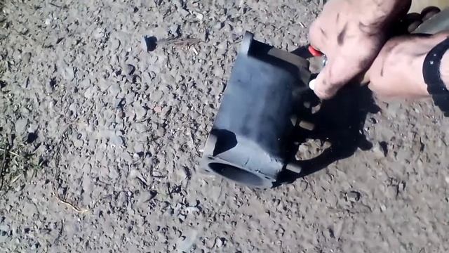 Мой мини пескоструй в действии