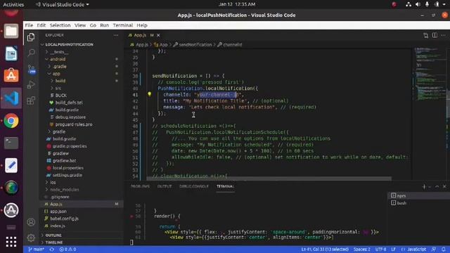 Push Notification | without firebase | React Native Push Notification смотреть онлайн