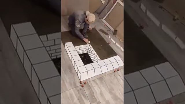 Укладка керамической плитки с 3D эффектом смотреть онлайн