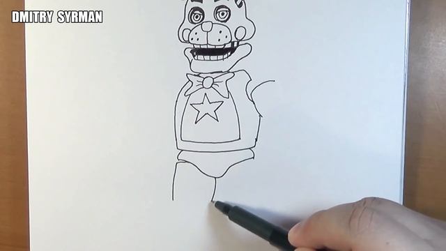 How to draw Lefty, FNaF, Как нарисовать Лефти, ФНаФ