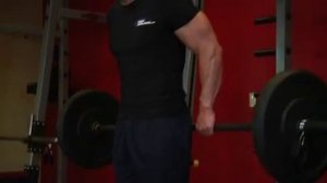 Шраги со штангой за спиной