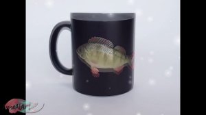 Кружка хамелеон с Окунем крутой подарок рыбаку, мужчине, сыну, мужу, отцу, деду, другу, парню
