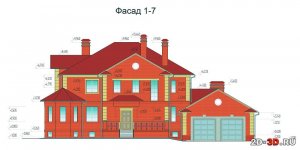 Проект кирпичного коттеджа 541,55 кв. м. в форматах AutoCAD и pdf