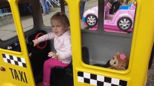 Kid and Monkey Ride On Bus -The Wheels on the Bus Song for children
