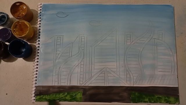 Урок образотворчого мистецтва. Місто майбутнього (Гуаш) смотреть онлайн