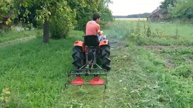 роторная косилка от мотоблока переделанная под минитрактор mitsubishi d1300 смотреть онлайн