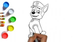 Щенячий патруль рисунки, как нарисовать собаку Гонщика персонаж из мультфильма про собак спасателей