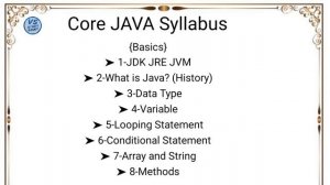 Java Syllabus And Core Java syllabus, Java full Course.#study #java #javascript #java full course.