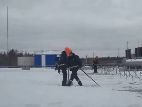 Детский сад 'АСУ' на уборке снега