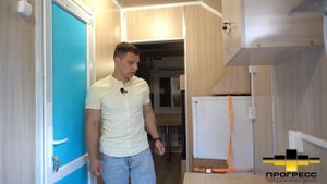 Обзор вагон-дома про 105 жилой на 4 человека с инструментальной мастерской ООО "ПРОГРЕСС ГРУПП"